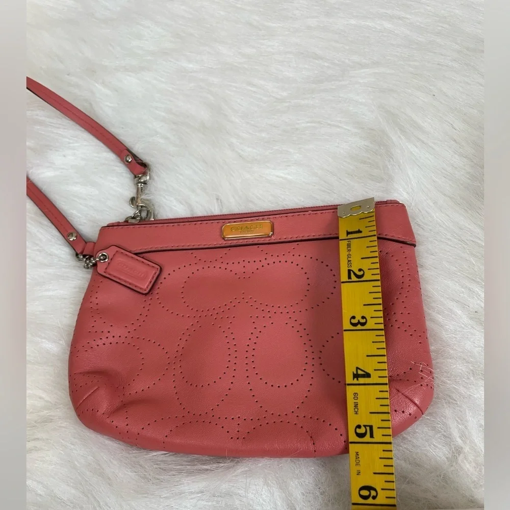 Coach Pink Leather Women's wristlet
